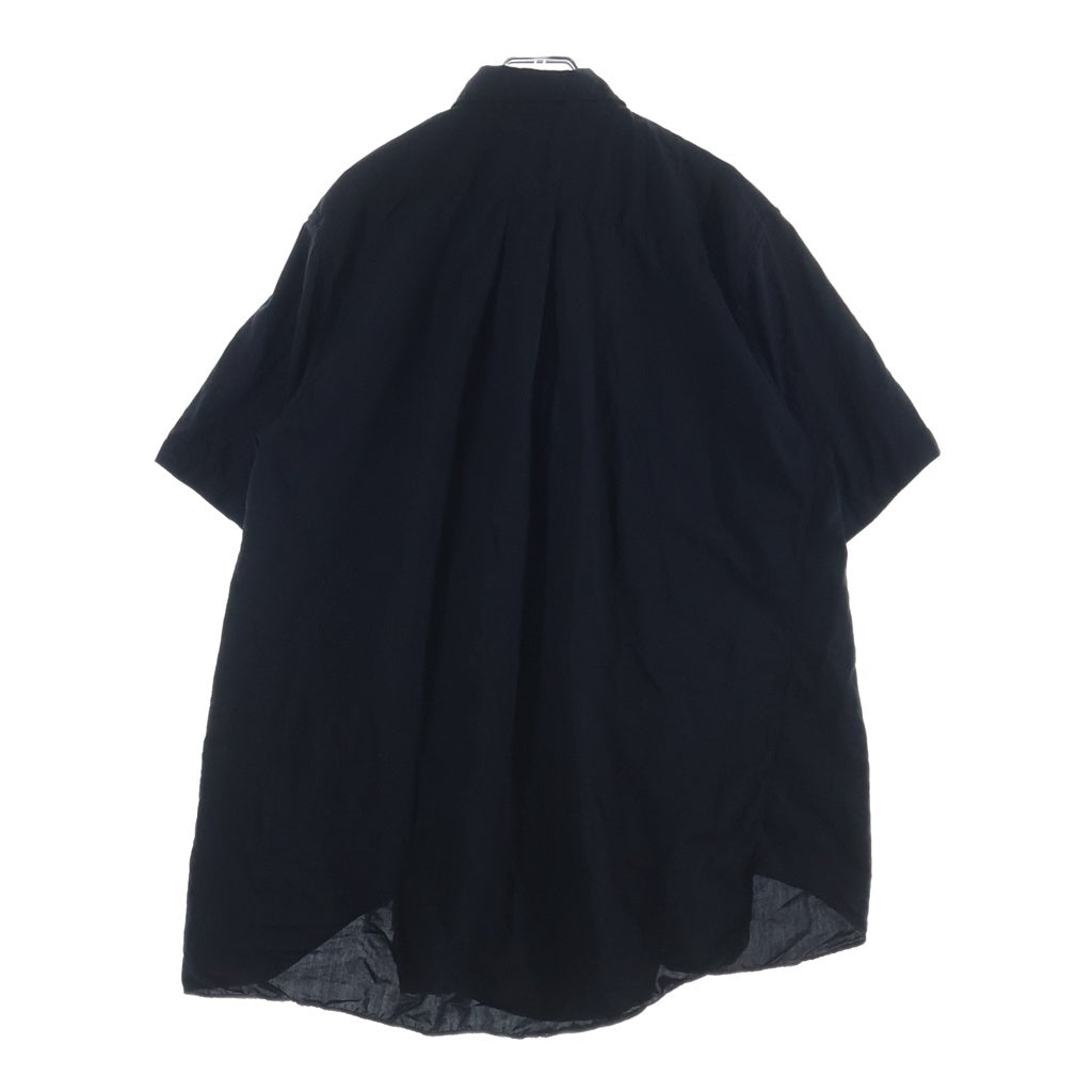 BLACK COMME des GARCONS(ブラックコムデギャルソン) エステルスパンブロード製品後加工 半袖シャツ ブラック 1Q-B020-052