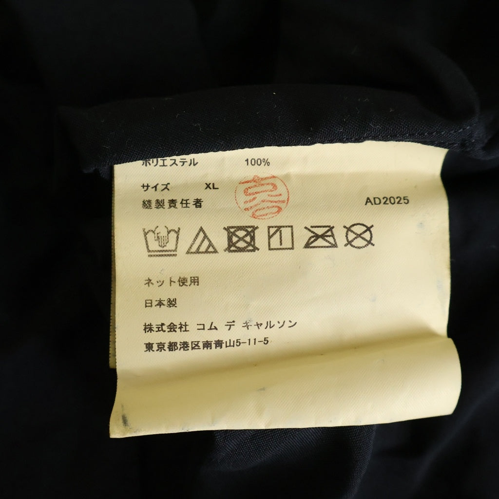 BLACK COMME des GARCONS(ブラックコムデギャルソン) エステルスパンブロード製品後加工 半袖シャツ ブラック 1Q-B020-052