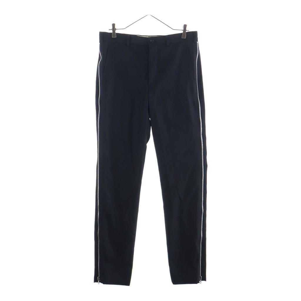 COMME des GARCONS HOMME(コムデギャルソンオム) 26SS サイドジップ カーブレッグ ブラックパンツ ブラック PQ-P051