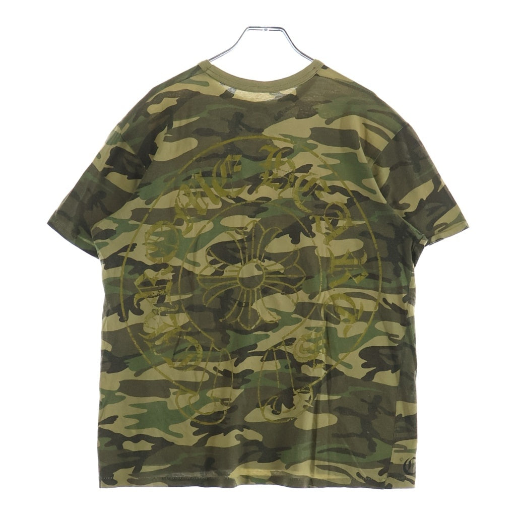 CHROME HEARTS(クロムハーツ) OLD CAMO HORSESHOE オールド カモフラ ホースシュー プリント半袖Tシャツ カットソー カーキ/ゴールド -