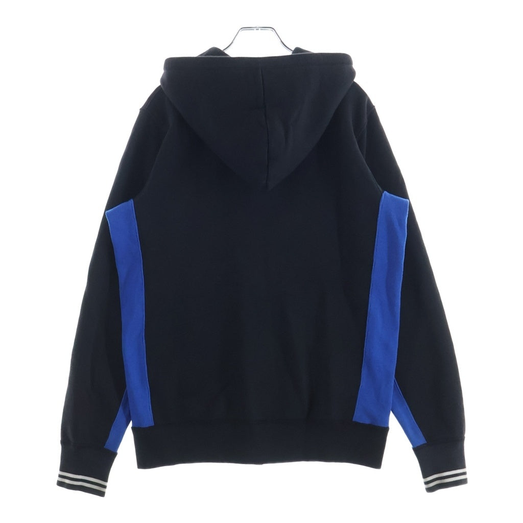 STUSSY(ステューシー) 00S GLOBAL ROOTS 金タグ フロントプリント ジップアップパーカー フーディー ブラック/ブルー -