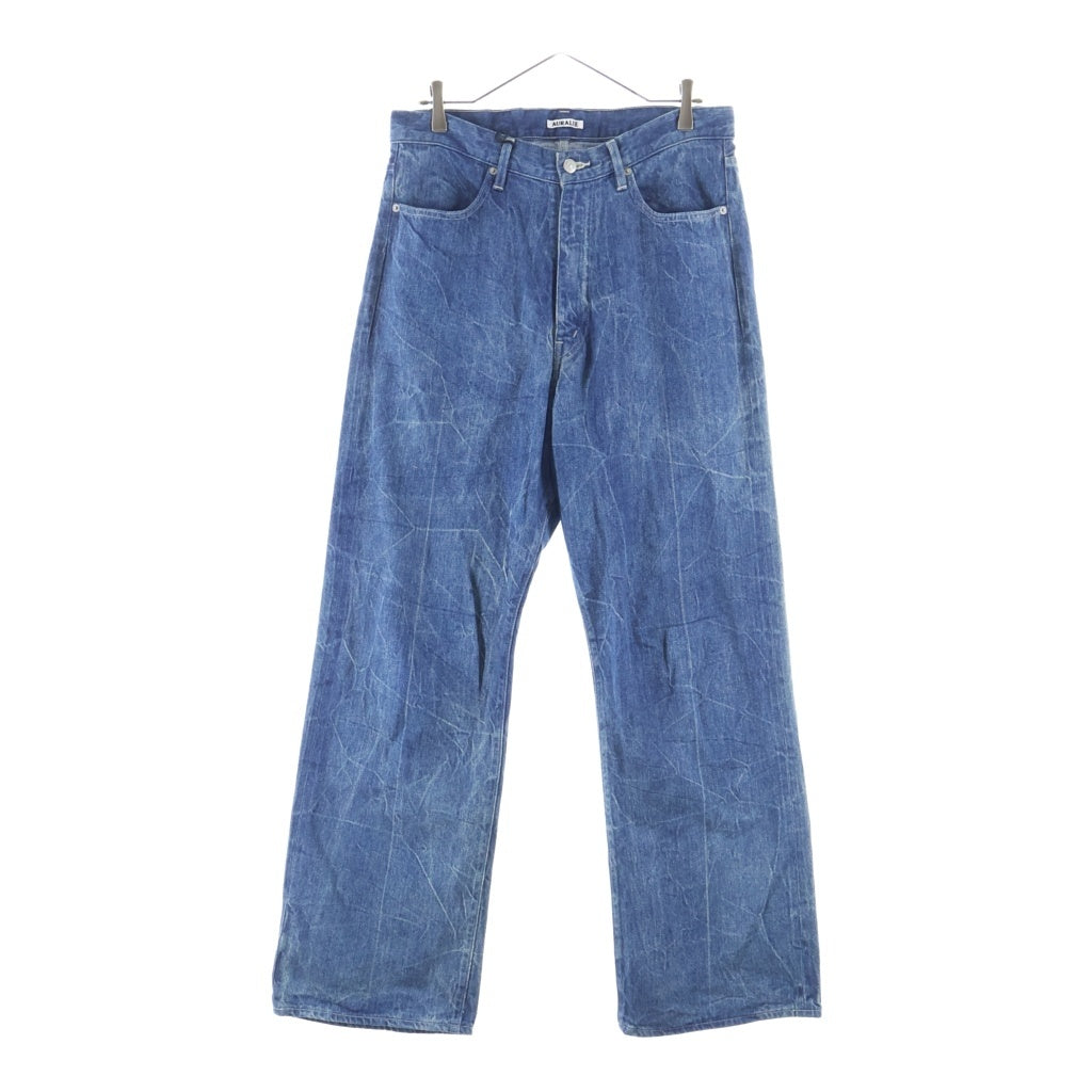 AURALEE(オーラリー) 23SS SELVEDGE FADED LIGHT DENIM PANTS フェード加工 ライトデニムパンツ インディゴ A23SP02DE