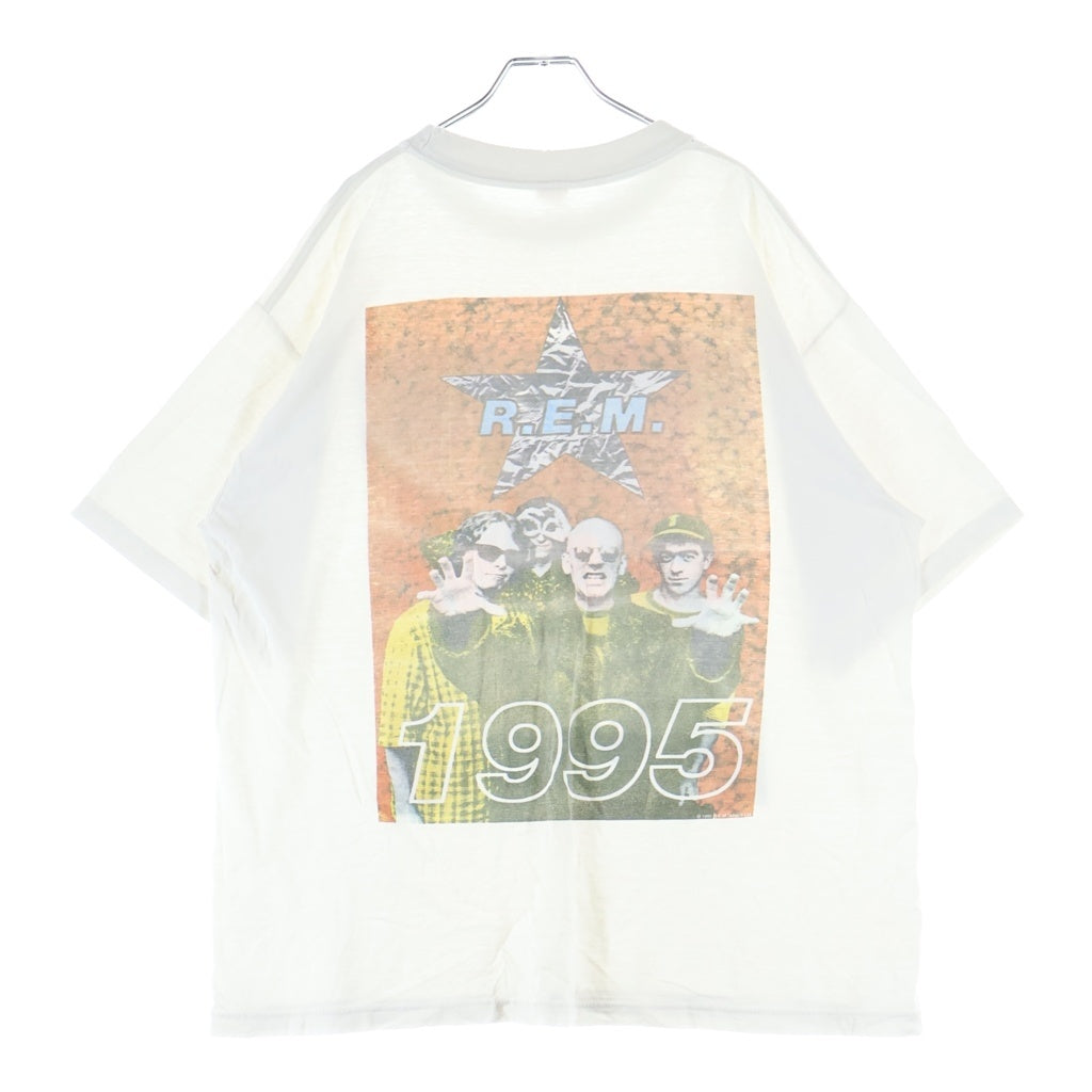 VINTAGE(ヴィンテージ) 90S VINTAGE R.E.M. 1995TOUR USA 両面プリント 半袖Tシャツ カットソー ホワイト