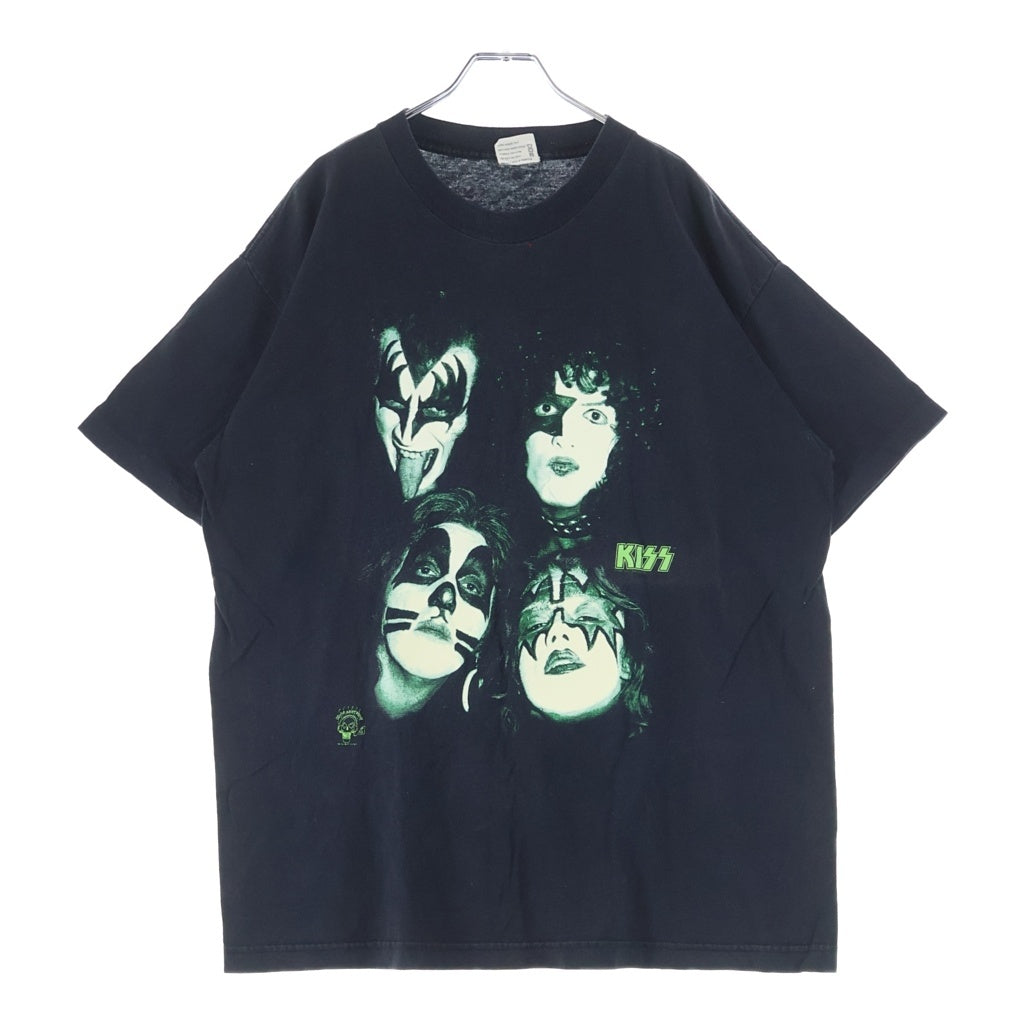 VINTAGE(ヴィンテージ) 90S VINTAGE KISS CRONIES社製 USA 片面プリント 半袖Tシャツ カットソー ブラック