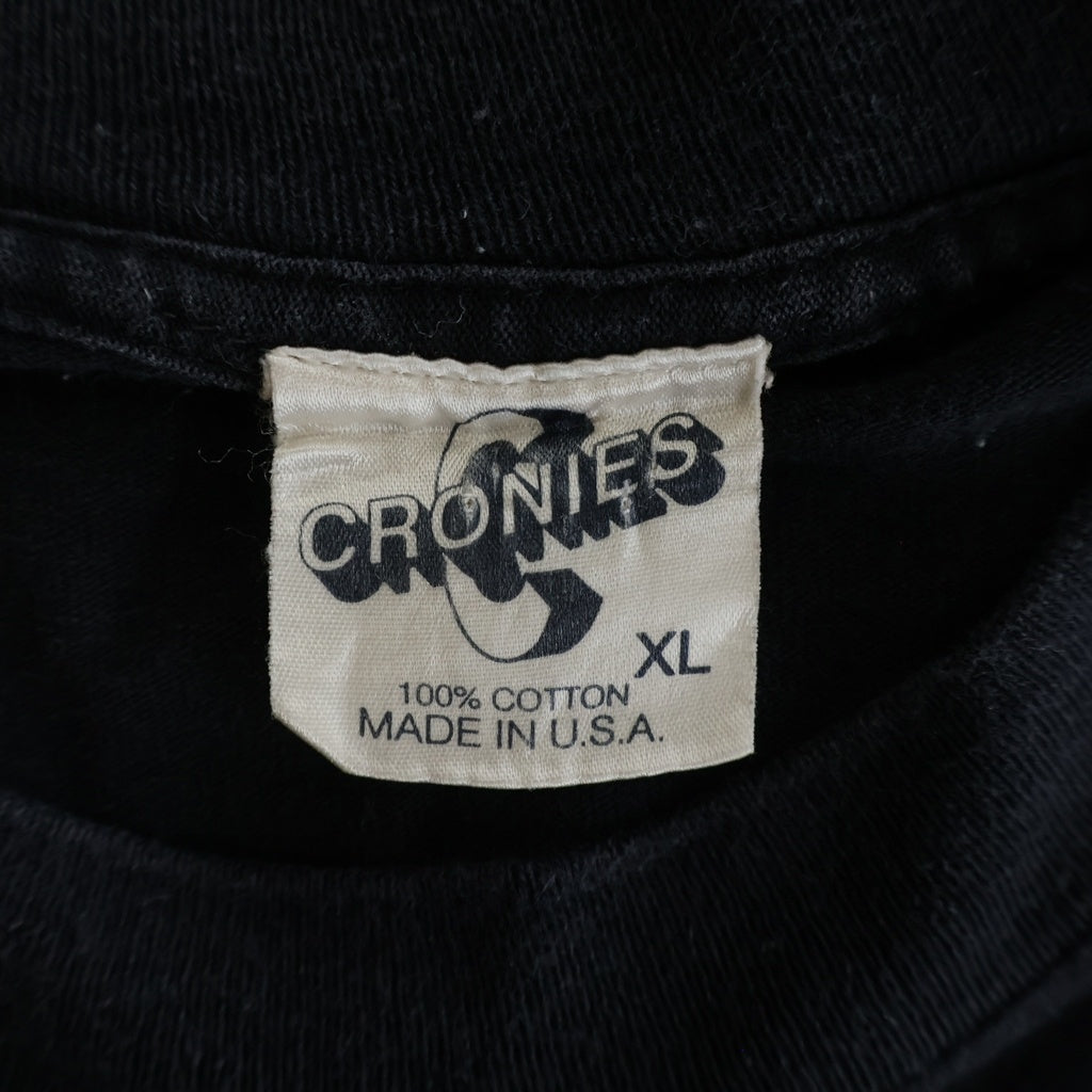 VINTAGE(ヴィンテージ) 90S VINTAGE KISS CRONIES社製 USA 片面プリント 半袖Tシャツ カットソー ブラック