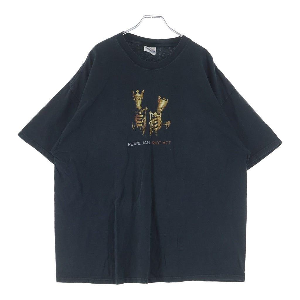 VINTAGE(ヴィンテージ) 00S PEARL JAM RIOT ACT 2003TOUR 両面プリント 半袖Tシャツ カットソー ブラック