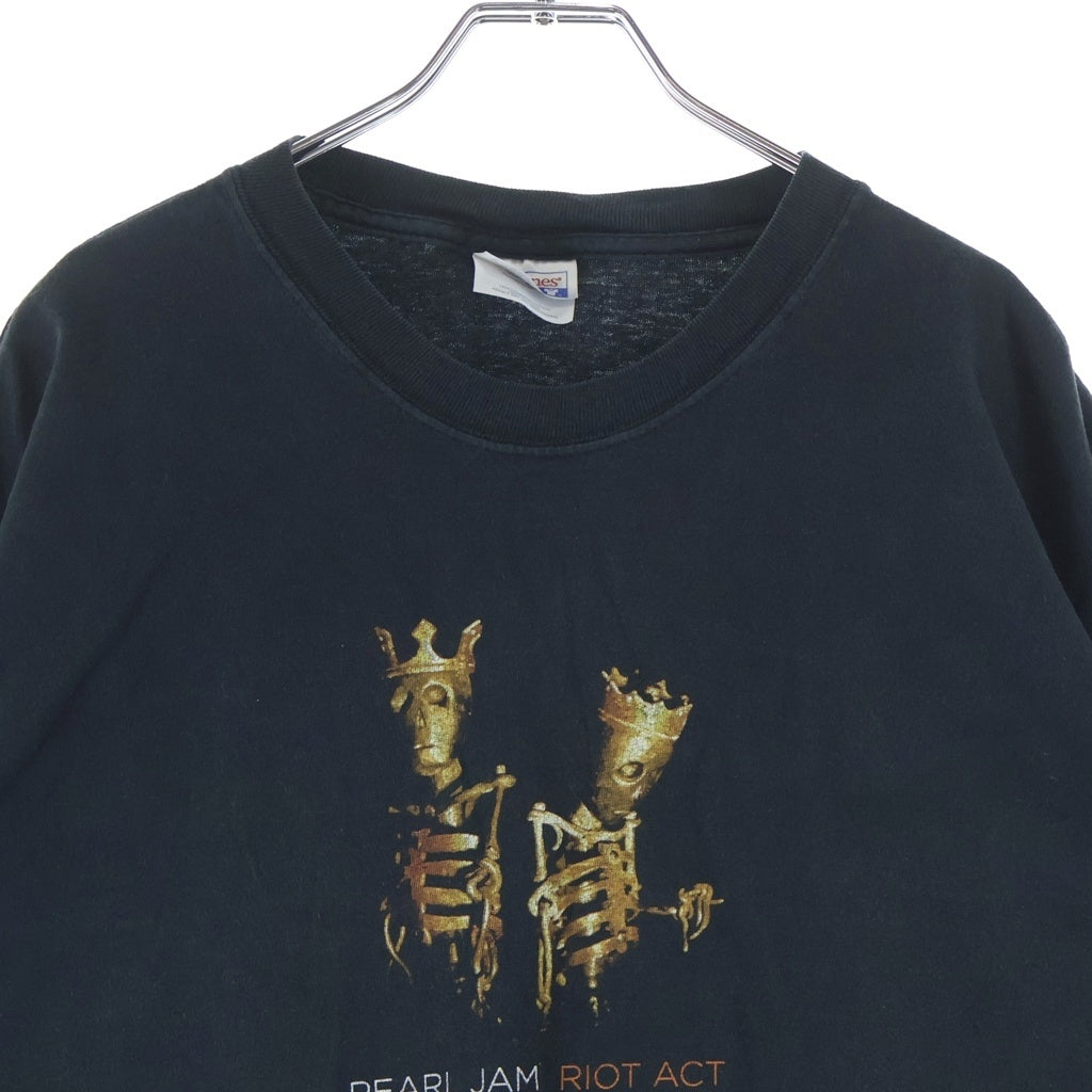 VINTAGE(ヴィンテージ) 00S PEARL JAM RIOT ACT 2003TOUR 両面プリント 半袖Tシャツ カットソー ブラック