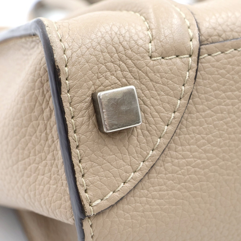 CELINE(セリーヌ) ラゲージ ハンドバッグ ベージュ ブラウン レザー ゴールド金具 レディース