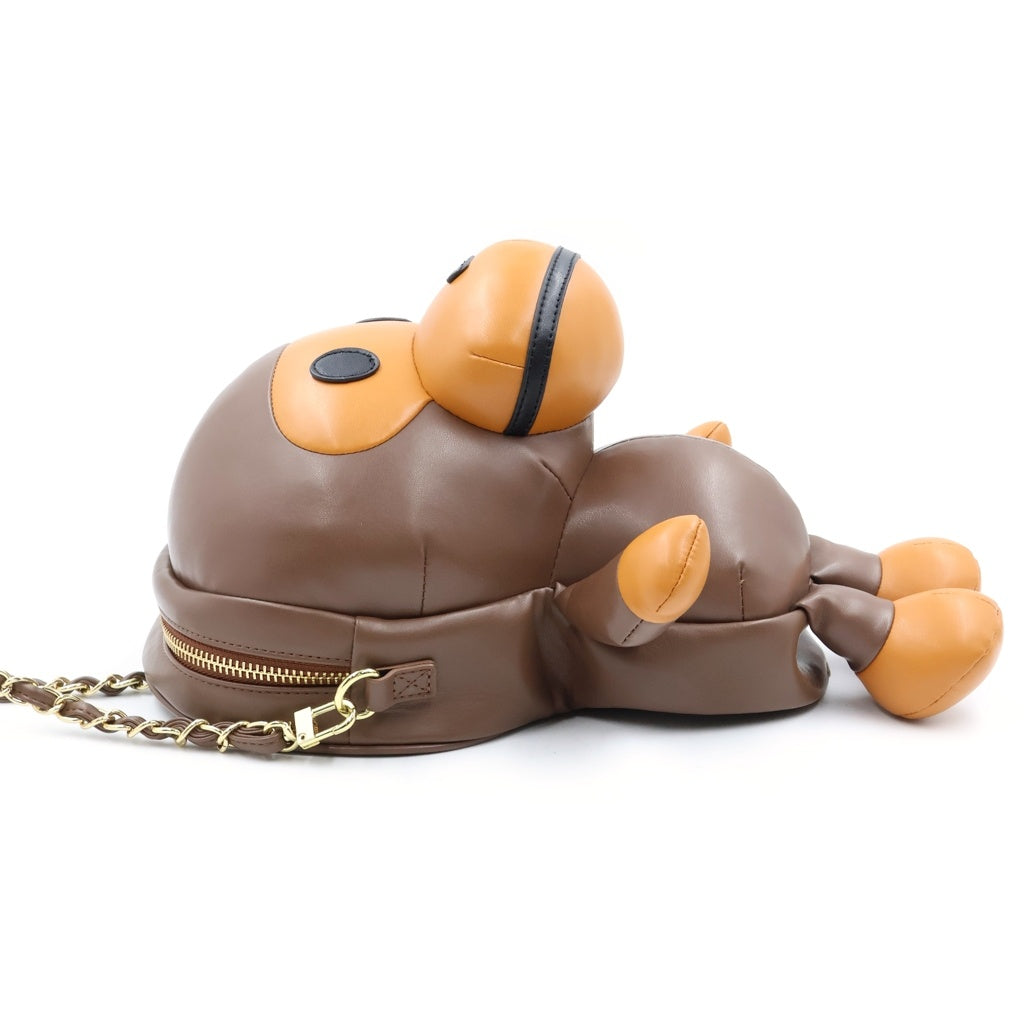 A BATHING APE(アベイシングエイプ) BABY MILO PLUSH DOLL CHAIN SHOULDER BAG ベイビーマイロ チェーンショルダーバッグ ブラウン レディース