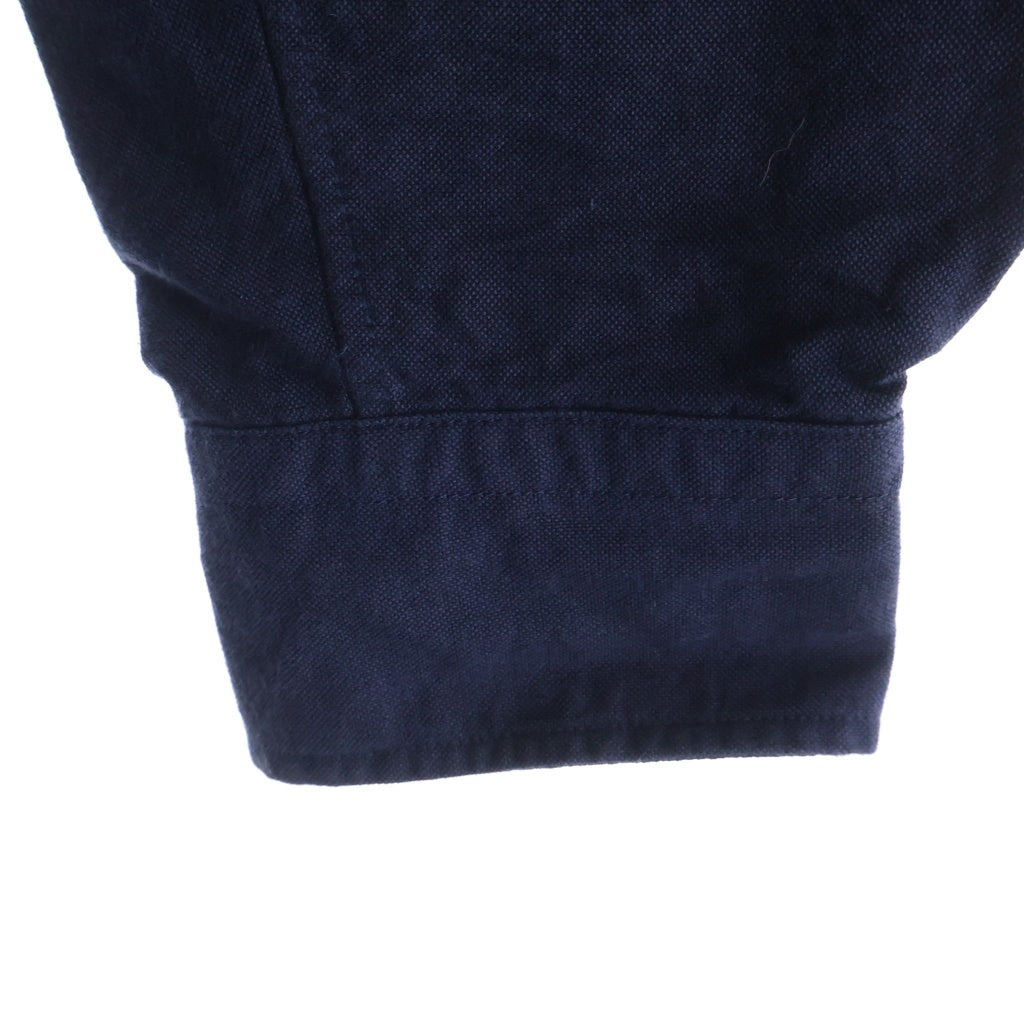 Graphpaper(グラフペーパー) Oxford L/S Band Collar Box Shirt オックスフォード バンドカラー ボックス シャツ 長袖シャツ ネイビー GM254-50014B