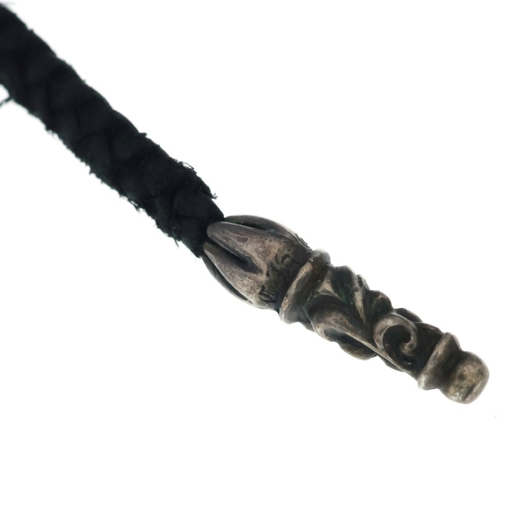 CHROME HEARTS(クロムハーツ) FILIG CROSS-XSM LB フィリグリークロスXS wレザーブレイド ネックレス シルバー -