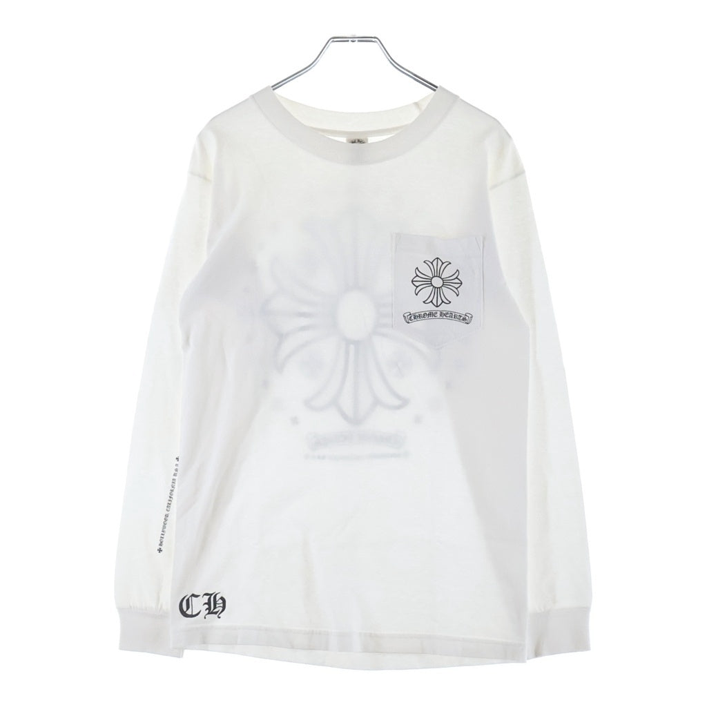 CHROME HEARTS(クロムハーツ) OLD L/S バックCHプラスプリント 長袖Tシャツ ロングスリーブカットソー ホワイト