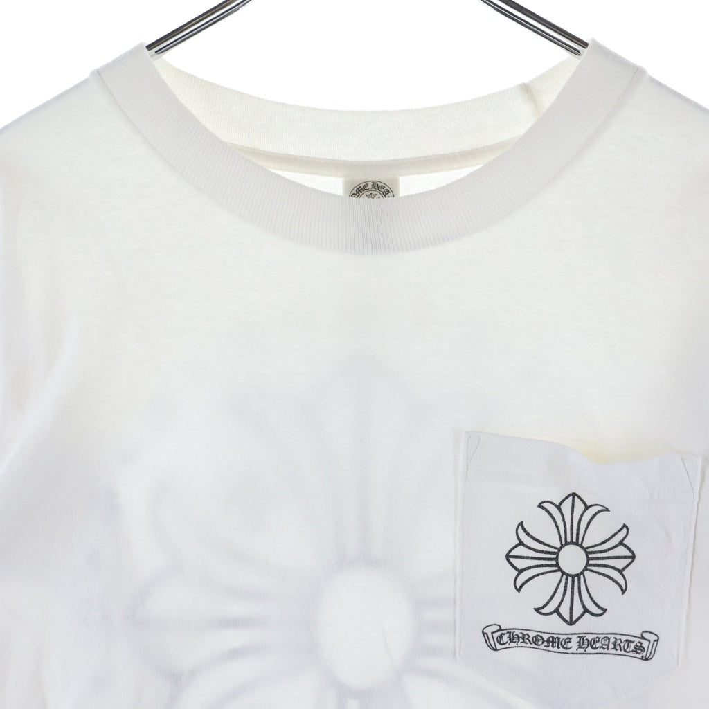 CHROME HEARTS(クロムハーツ) OLD L/S バックCHプラスプリント 長袖Tシャツ ロングスリーブカットソー ホワイト