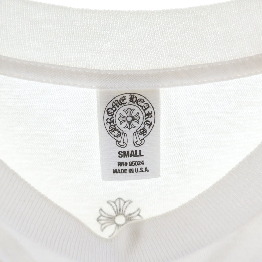CHROME HEARTS(クロムハーツ) OLD L/S バックCHプラスプリント 長袖Tシャツ ロングスリーブカットソー ホワイト