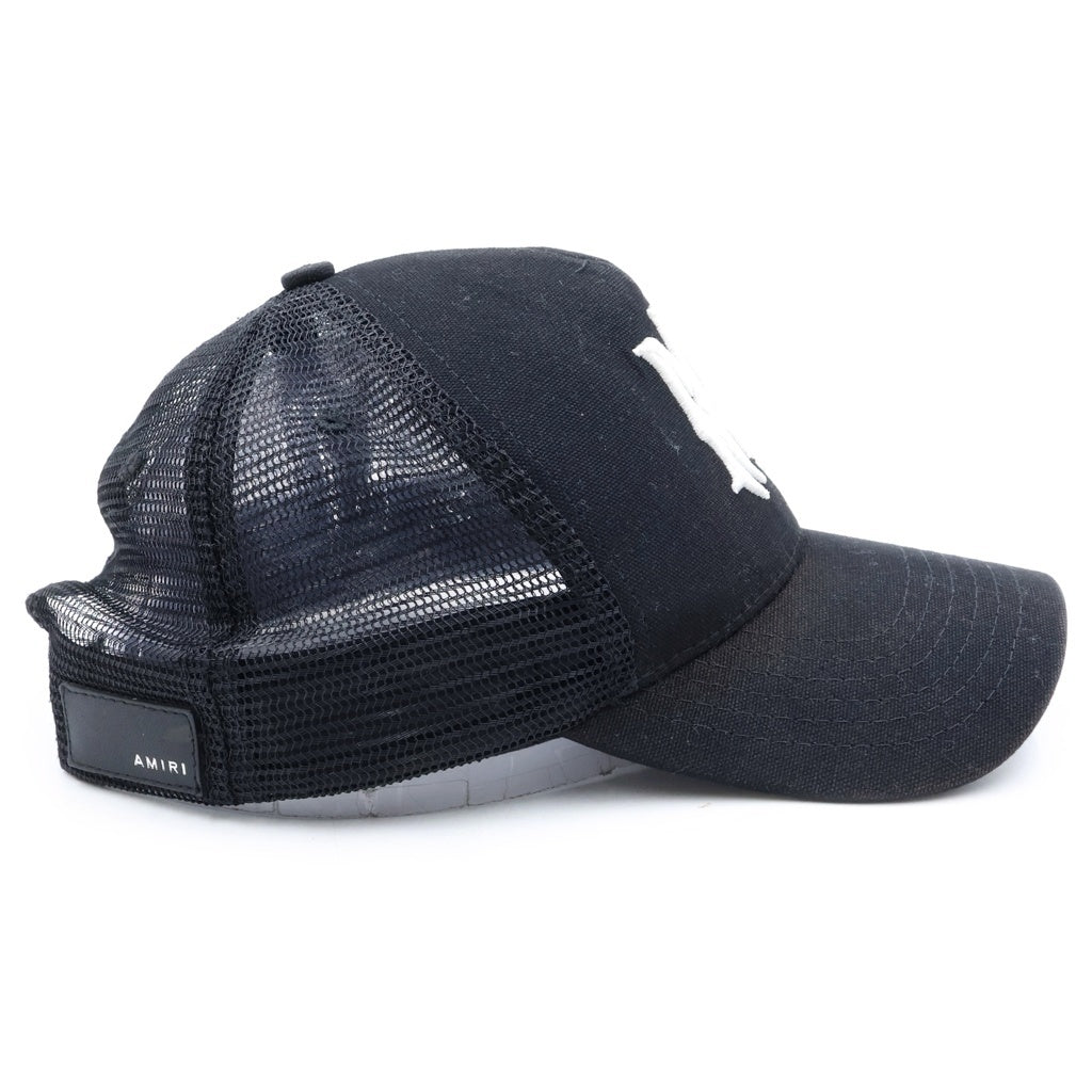 AMIRI(アミリ) MA LOGO TRUCKER ロゴ刺繍 トラッカー メッシュキャップ ブラック XMAH009