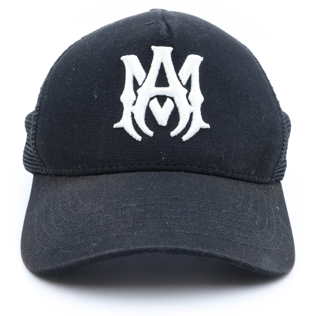 AMIRI(アミリ) MA LOGO TRUCKER ロゴ刺繍 トラッカー メッシュキャップ ブラック XMAH009