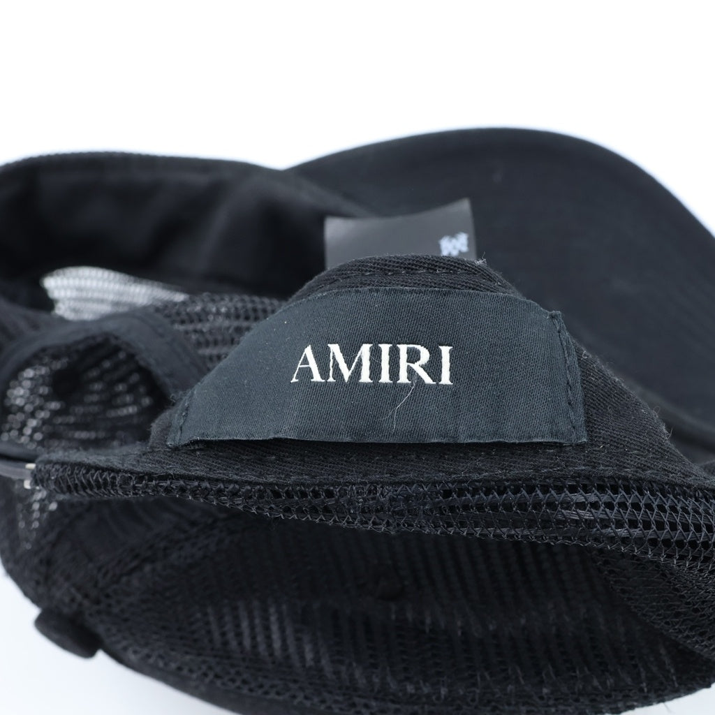 AMIRI(アミリ) MA LOGO TRUCKER ロゴ刺繍 トラッカー メッシュキャップ ブラック XMAH009