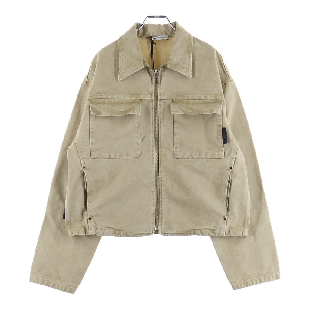 NO BRAND(ノーブランド) 【NUMERI】 Work Jacket ワークジャケット バックプリント ベージュ JJ4