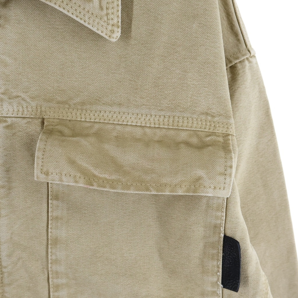 NO BRAND(ノーブランド) 【NUMERI】 Work Jacket ワークジャケット バックプリント ベージュ JJ4