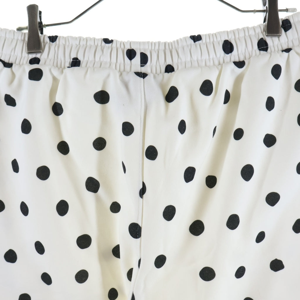 drew house(ドリューハウス) Polka Dot Logo Sweatshorts ドット ロゴ ハーフスウェットパンツ ホワイト/ブラック