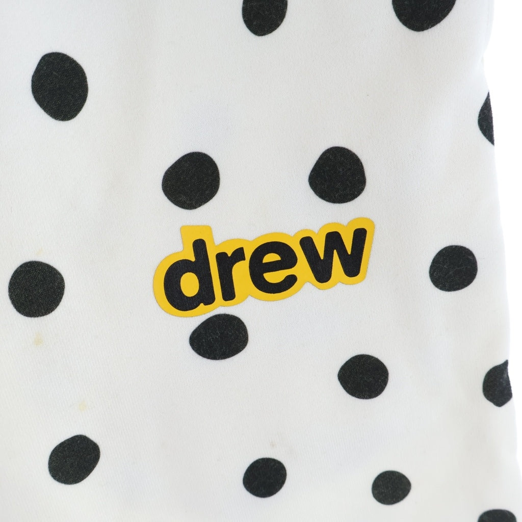 drew house(ドリューハウス) Polka Dot Logo Sweatshorts ドット ロゴ ハーフスウェットパンツ ホワイト/ブラック