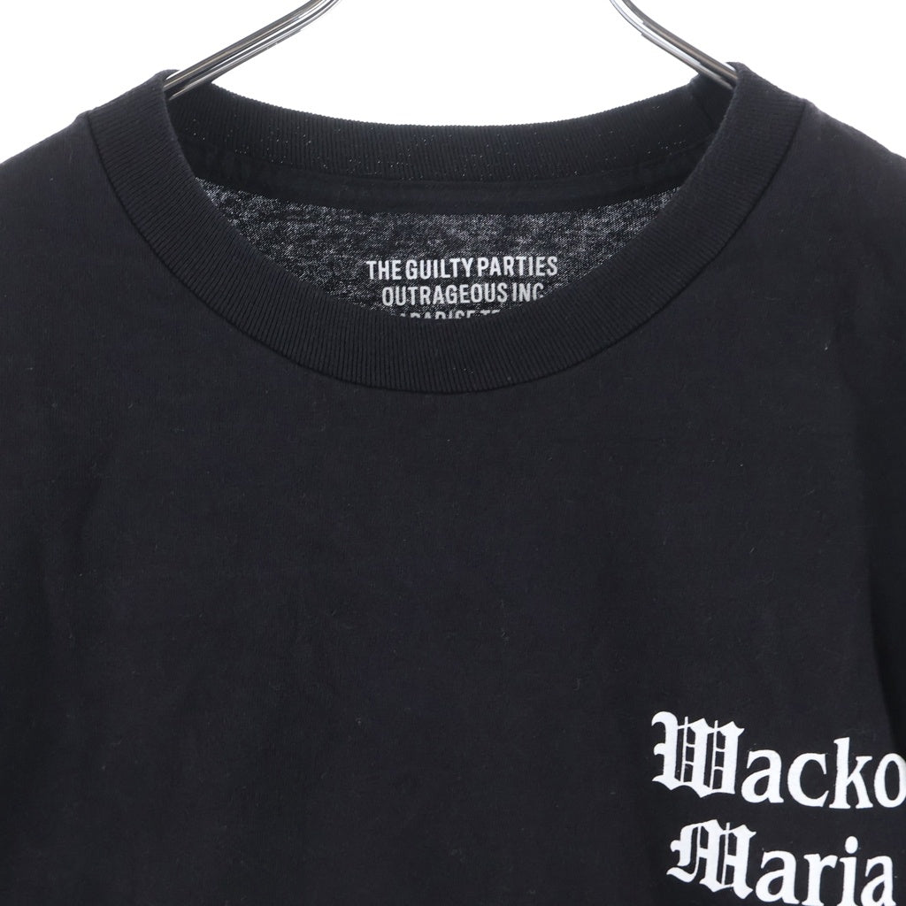 WACKO MARIA(ワコマリア) TIM LEHI CREW NECK LONG SLEEVE クルーネック 長袖カットソー バックプリント 虎 ブラック