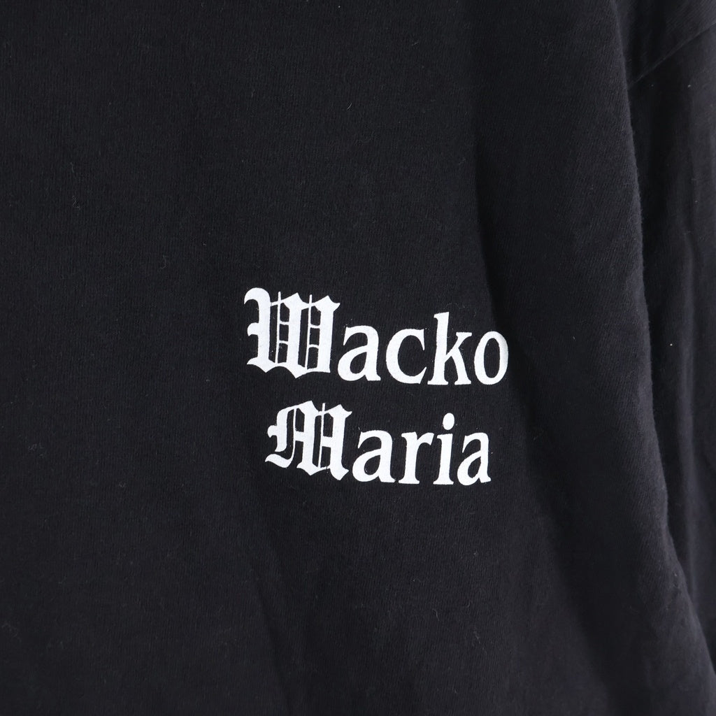 WACKO MARIA(ワコマリア) TIM LEHI CREW NECK LONG SLEEVE クルーネック 長袖カットソー バックプリント 虎 ブラック