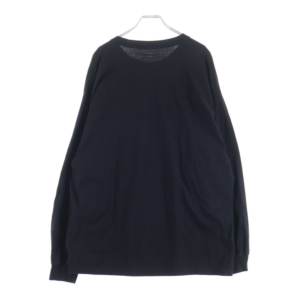 WACKO MARIA(ワコマリア) 23SS LOGO CREW NECK LONG SLEEVE フロント刺繍ロゴ クルーネック 長袖カットソー ブラック