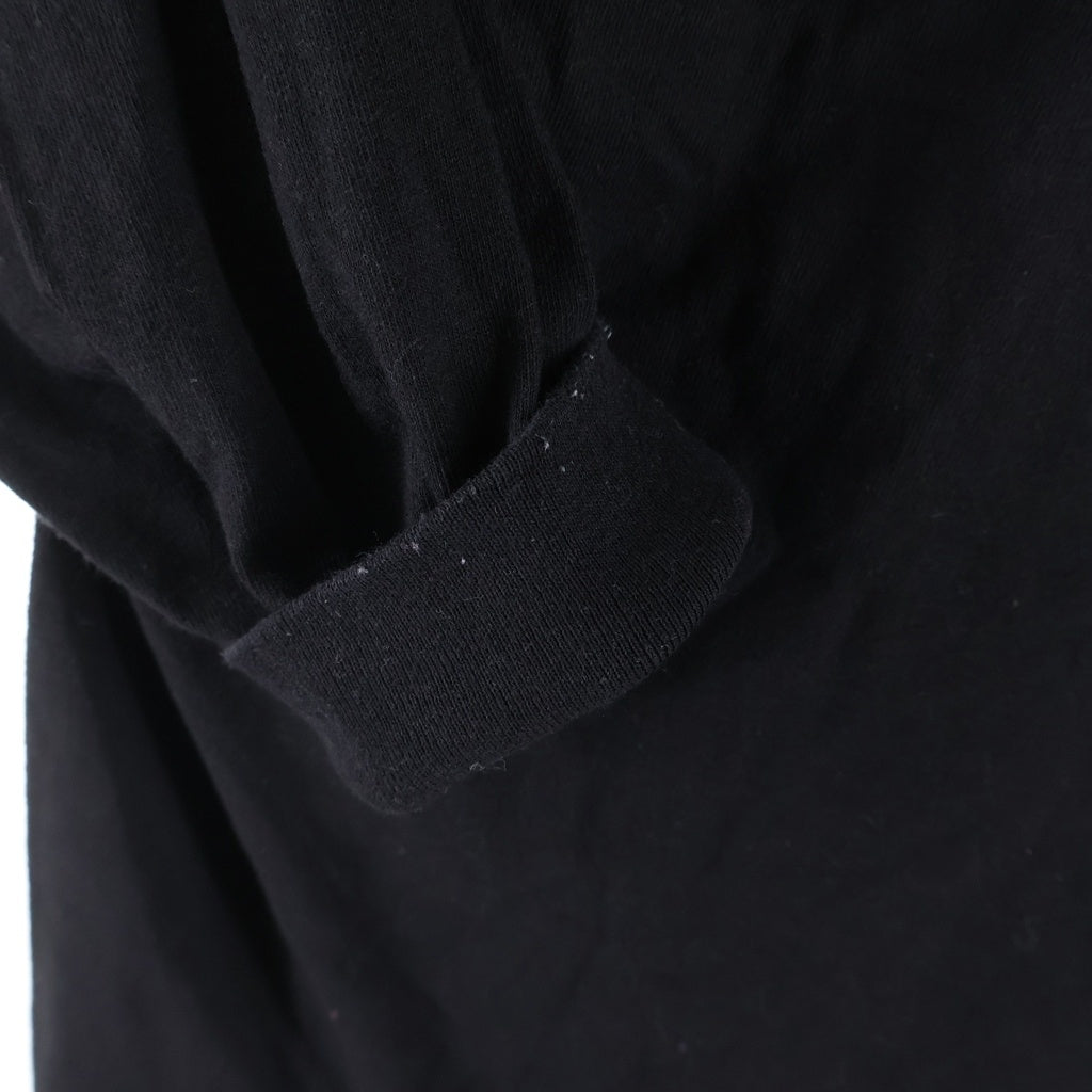 WACKO MARIA(ワコマリア) 23SS LOGO CREW NECK LONG SLEEVE フロント刺繍ロゴ クルーネック 長袖カットソー ブラック