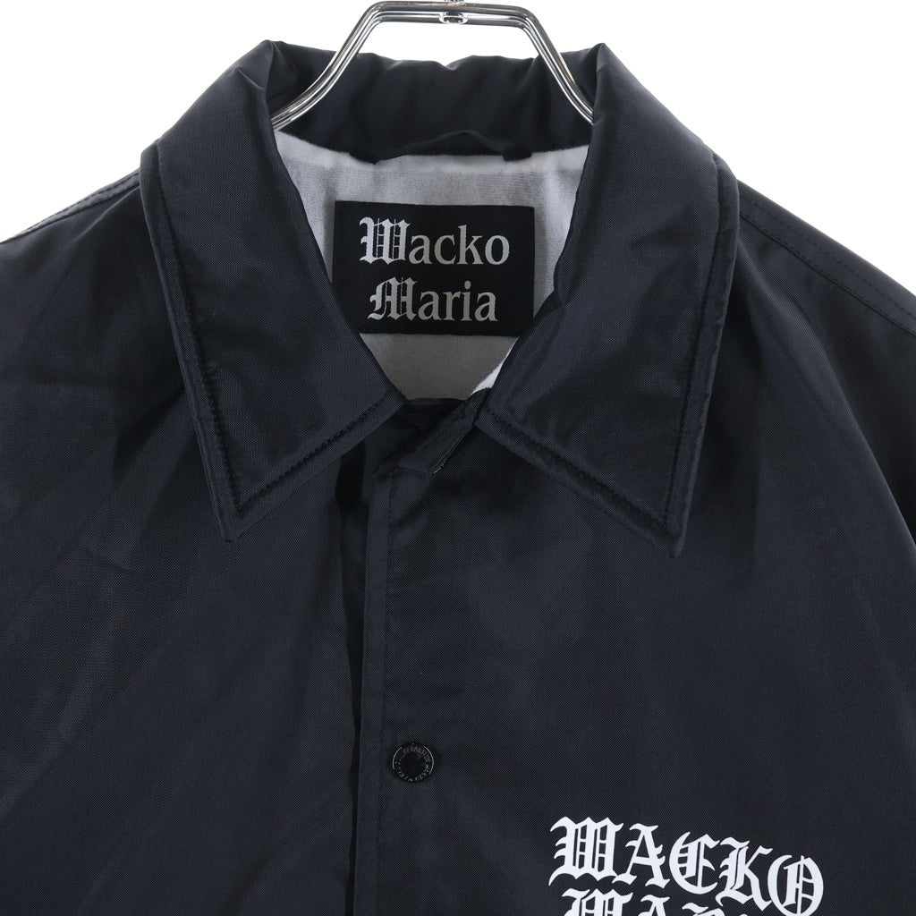 WACKO MARIA(ワコマリア) 25AW COACH JACKET TYPE-1 ナイロン コーチジャケット 両面ロゴ ブラック