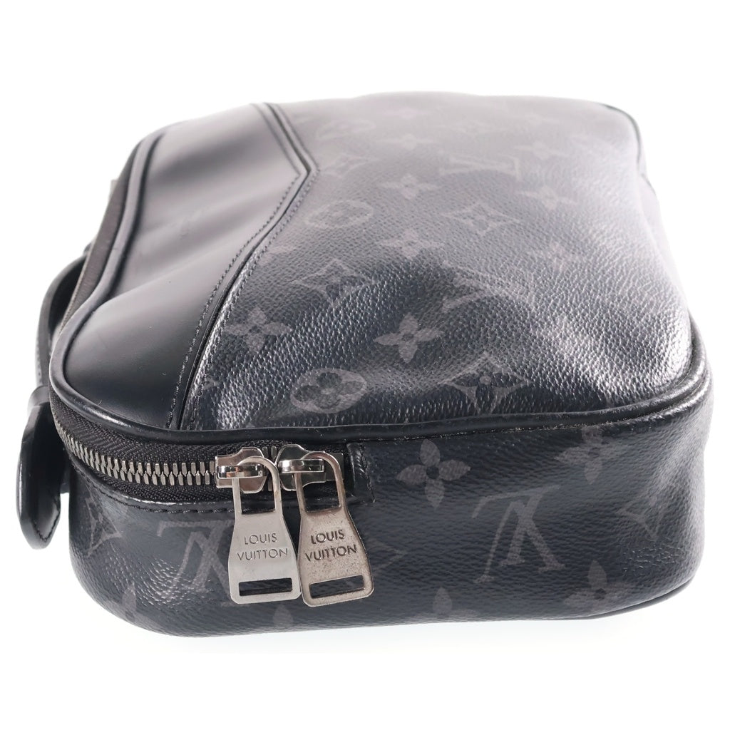 LOUIS VUITTON(ルイヴィトン) モノグラムエクリプス バムバッグ ショルダーバッグ ハンドバッグ ブラック レザー×PVC M42906 シルバー金具 レディース