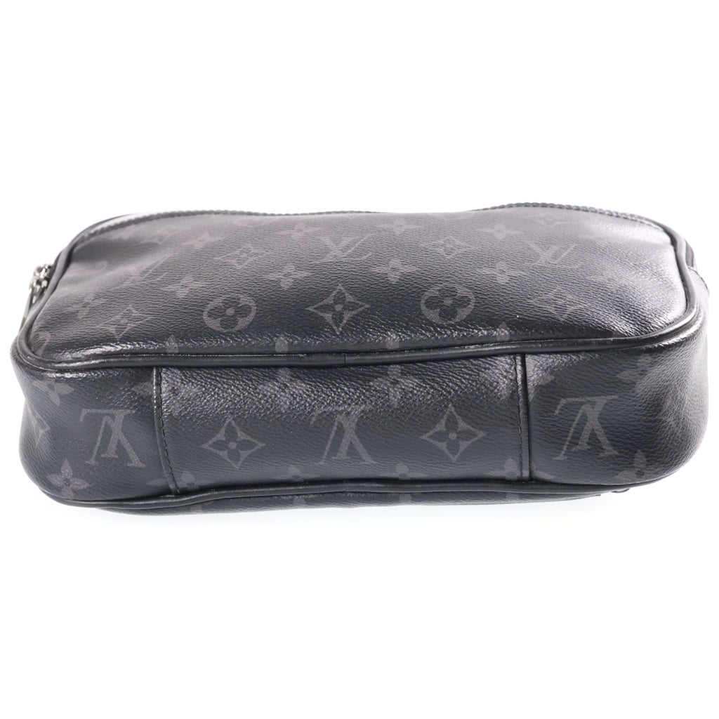 LOUIS VUITTON(ルイヴィトン) モノグラムエクリプス バムバッグ ショルダーバッグ ハンドバッグ ブラック レザー×PVC M42906 シルバー金具 レディース
