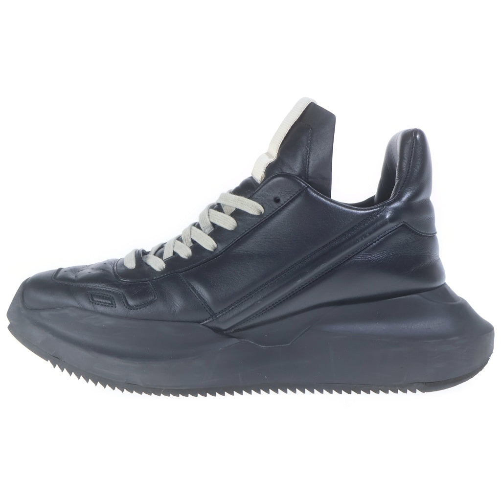 Rick Owens(リックオウエンス) 22SS GETH RUNNER ゲスランナー レザー ローカットスニーカー ブラック 01B1814