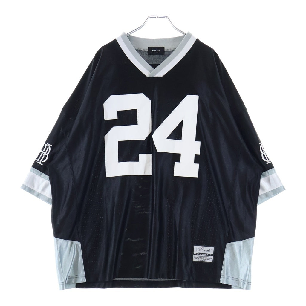 BREATH(ブレス) BH LOGO FOOT BALL JERSEY BHロゴ フットボール Tシャツ ブラック BR26SS-C5016