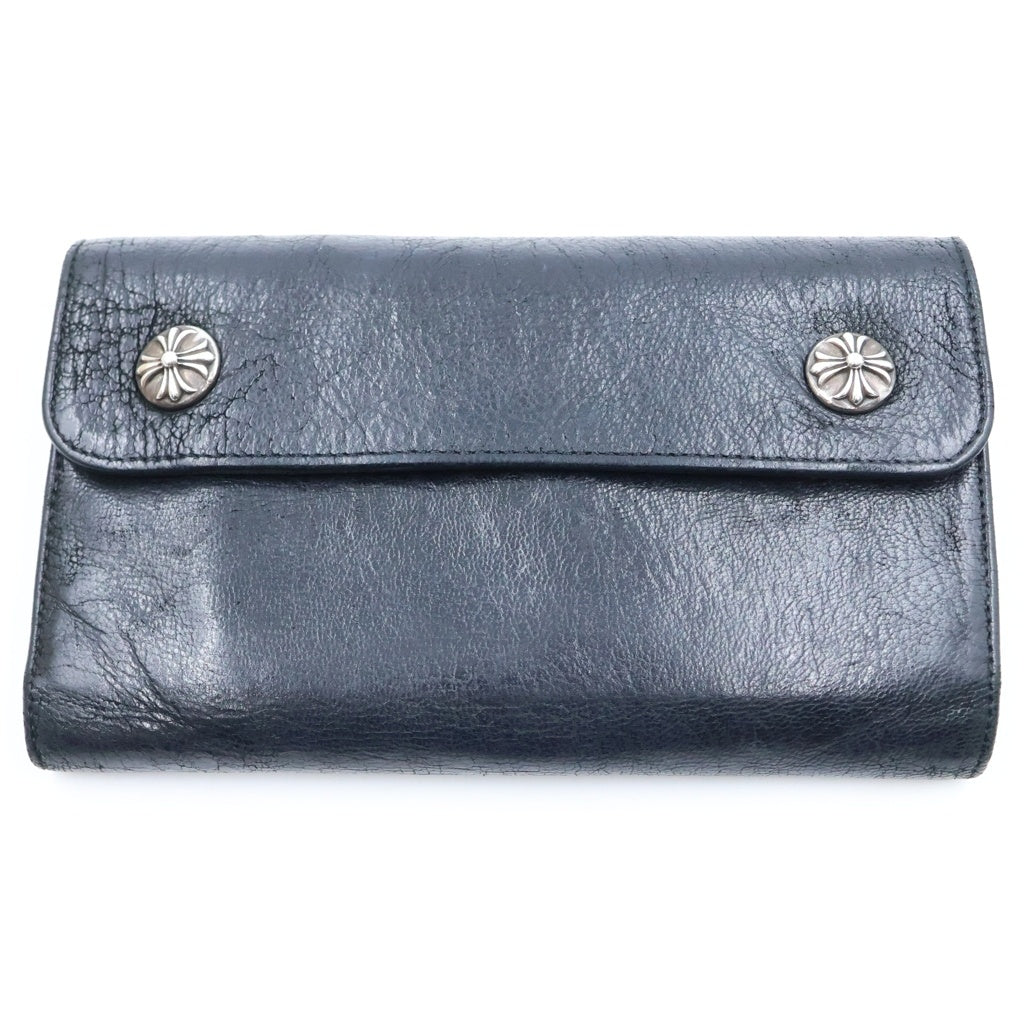 CHROME HEARTS(クロムハーツ) WAVE ウェーブ レザーウォレット 財布 ブラック