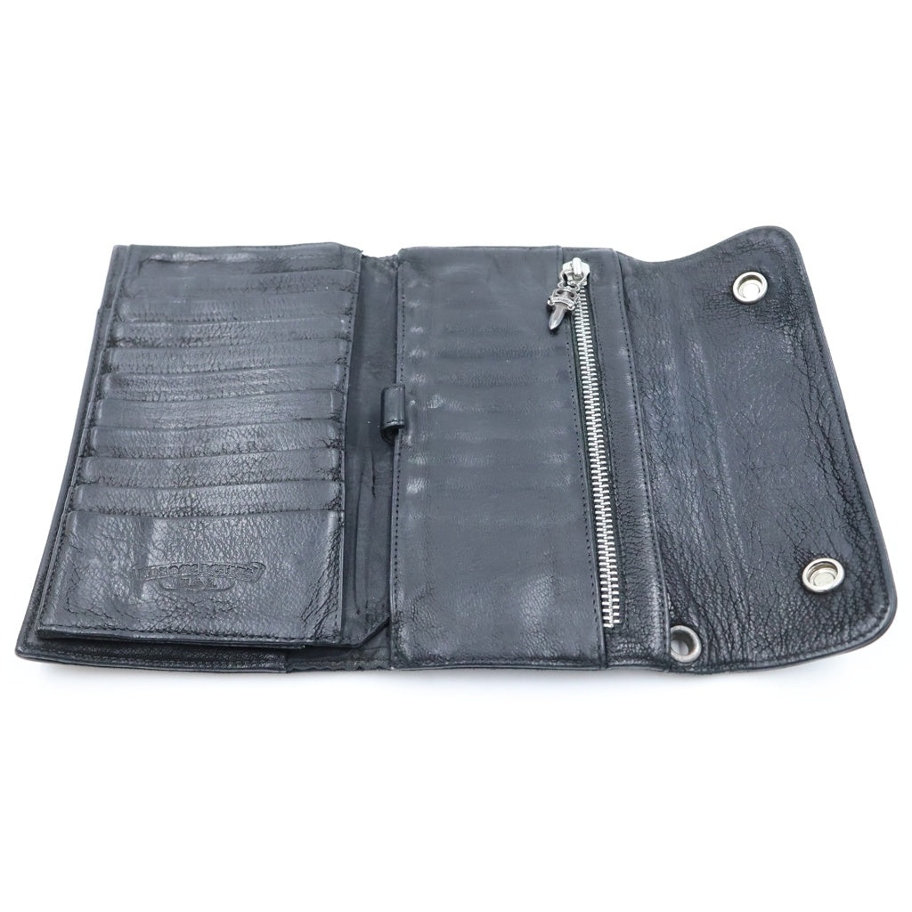 CHROME HEARTS(クロムハーツ) WAVE ウェーブ レザーウォレット 財布 ブラック