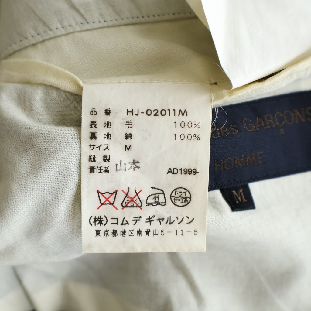 COMME des GARCONS HOMME(コムデギャルソンオム) 94AW テーラードジャケット リネン ブラック HJ-02011M