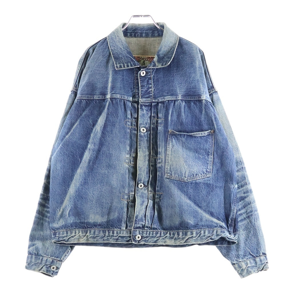 SAINT MICHAEL(セントマイケル) 25SS×BerBerJin DENIM JACKET DAMAGE ベルベルジン ダメージ加工 デニムジャケット インディゴ SM-HR8-0000-C39