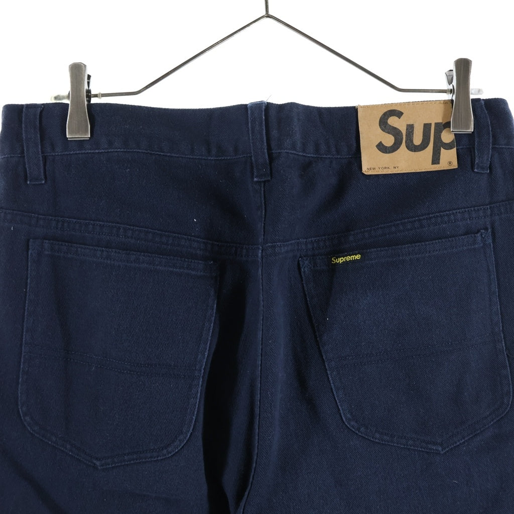 SUPREME(シュプリーム) Cotton Pants コットンパンツ ロゴパッチ ネイビー