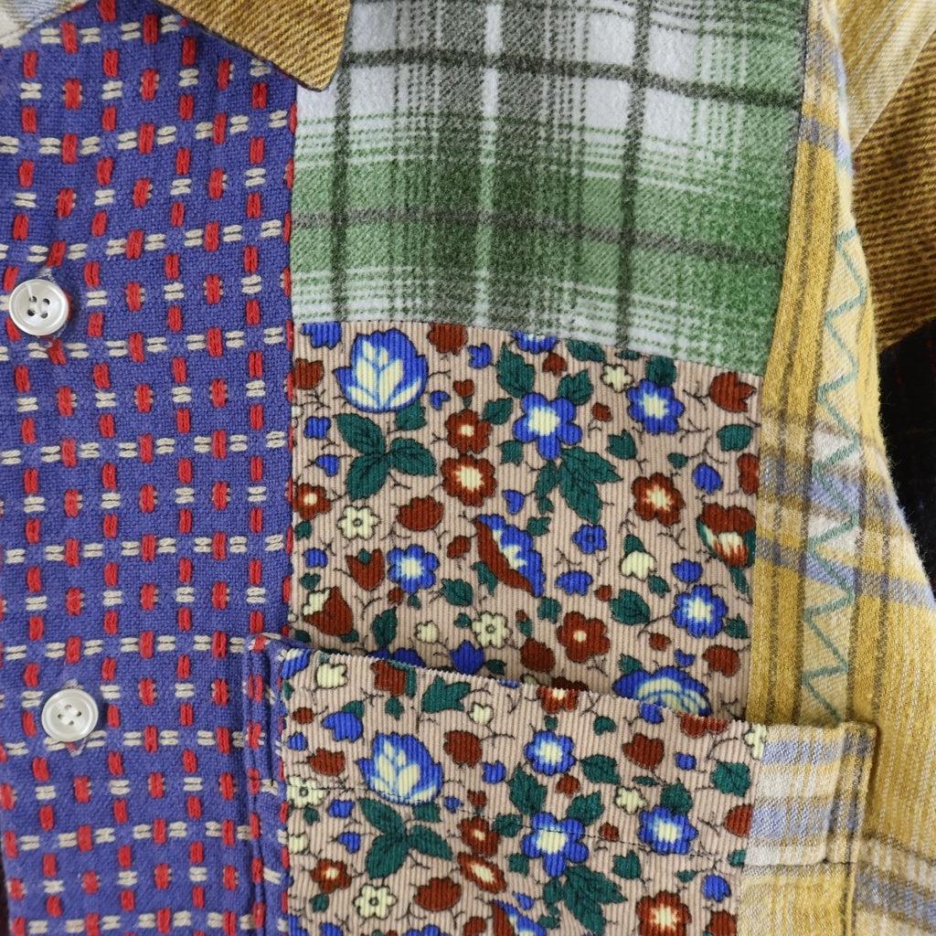 NEPENTHES by 凡(ネペンテスバイボン) Patch Work Long Shirts パッチワーク クレイジーパターン 長袖シャツ マルチカラー