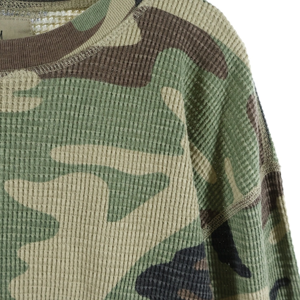 STUSSY(ステューシー) Pigment Dyed LS Thermal ピグメントダイ サーマル 迷彩 カモ 長袖Tシャツ カーキ 1140396