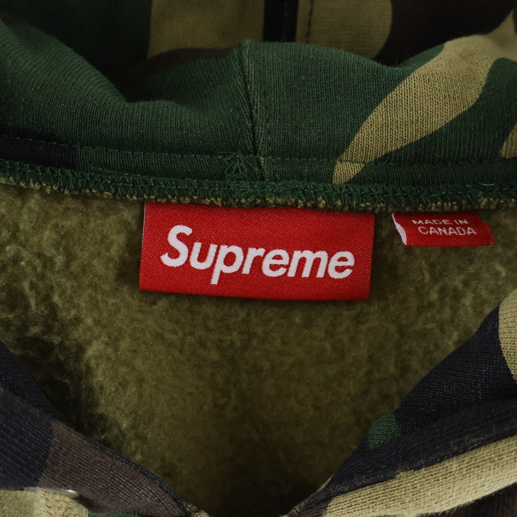 SUPREME(シュプリーム) 25AW Collegiate Applique Zip Up Hooded Sweatshirt アーチロゴ ジップアップパーカー フーディー カモ 迷彩 カーキ/ブラウン