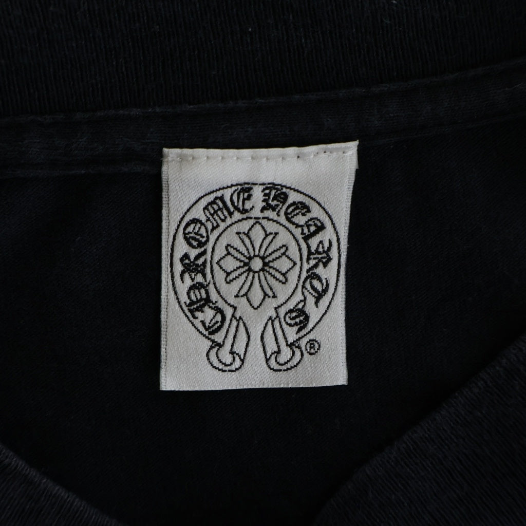 CHROME HEARTS(クロムハーツ) OLD アームロゴ バックホースシュープリント 長袖Tシャツ ロングスリーブカットソー ブラック