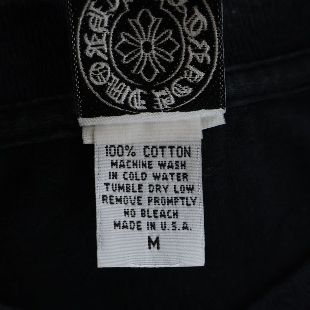 CHROME HEARTS(クロムハーツ) OLD アームロゴ バックホースシュープリント 長袖Tシャツ ロングスリーブカットソー ブラック