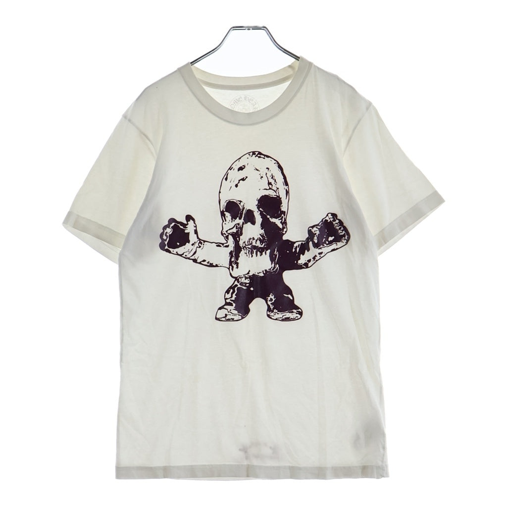 CHROME HEARTS(クロムハーツ) FOTI ハリススティーター スカルプリント 半袖Tシャツ カットソー ホワイト