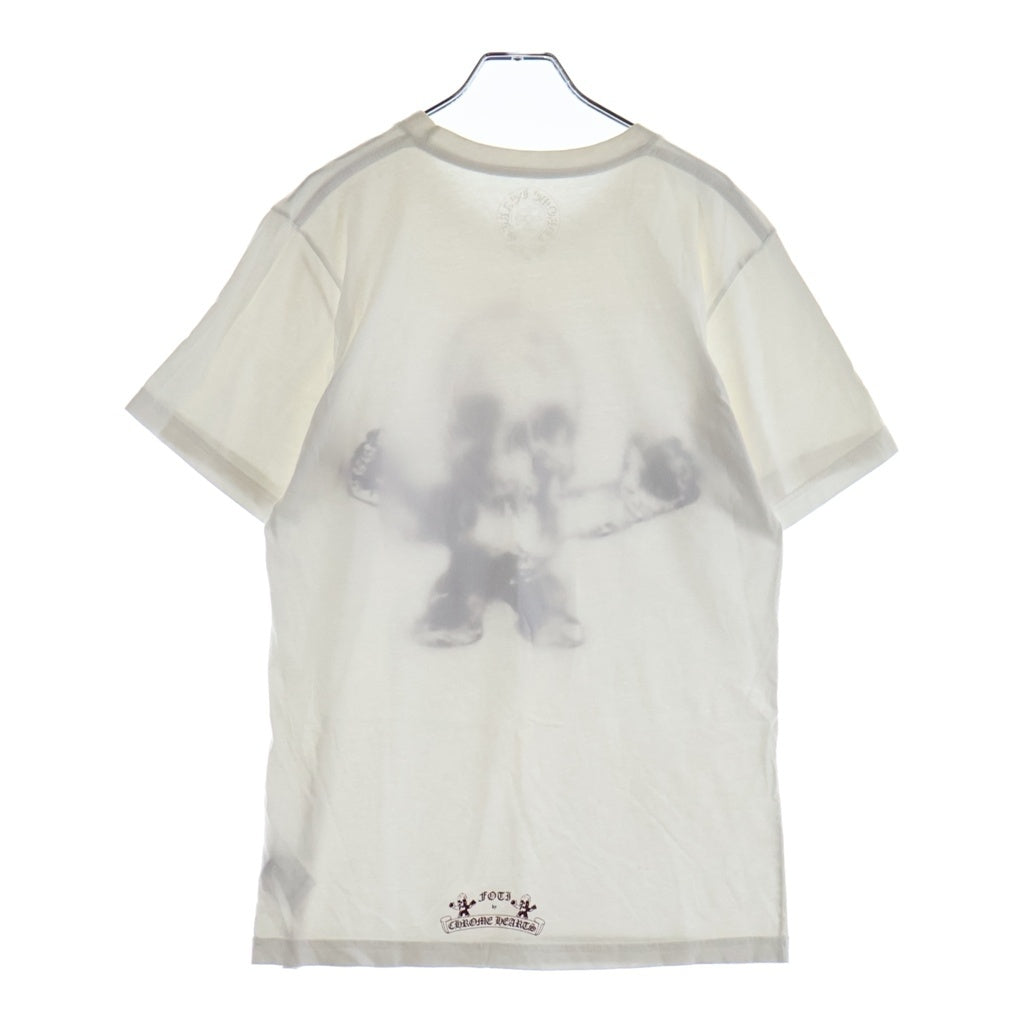 CHROME HEARTS(クロムハーツ) FOTI ハリススティーター スカルプリント 半袖Tシャツ カットソー ホワイト