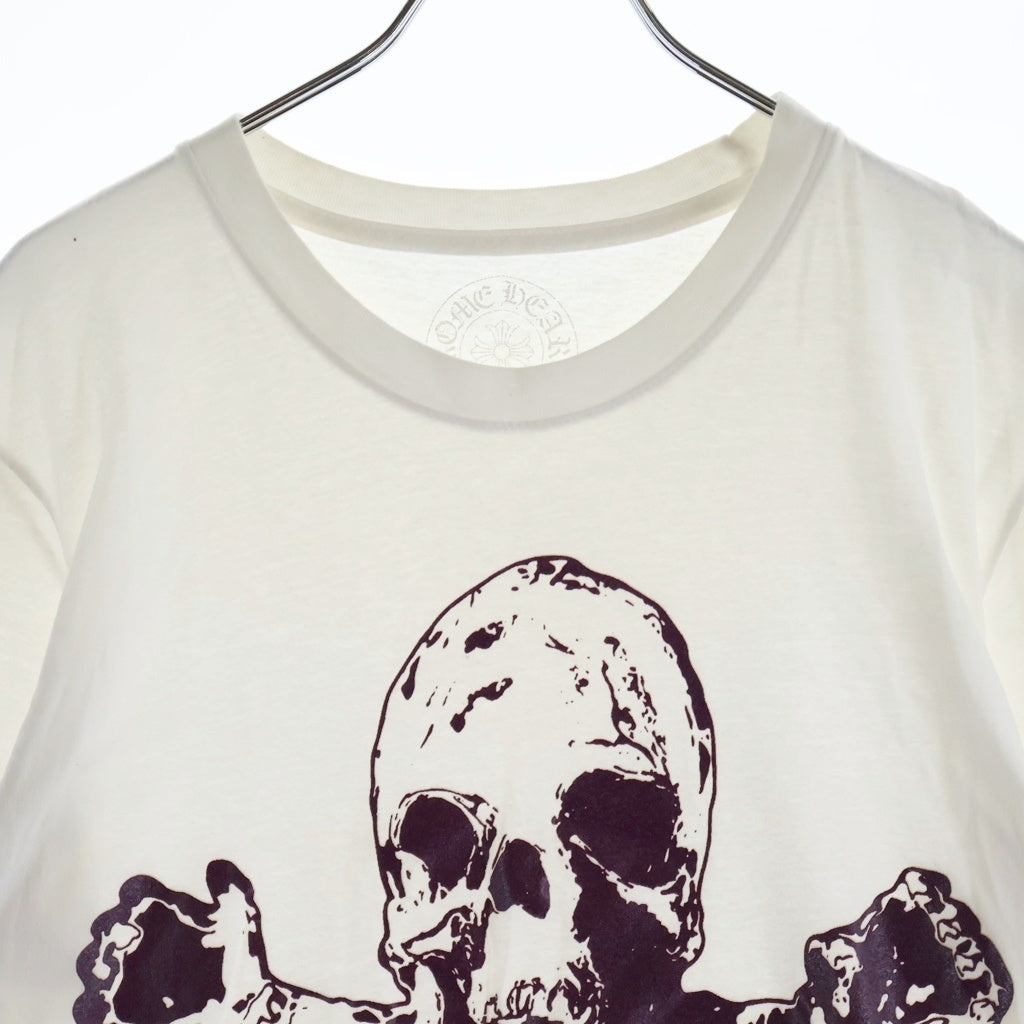 CHROME HEARTS(クロムハーツ) FOTI ハリススティーター スカルプリント 半袖Tシャツ カットソー ホワイト