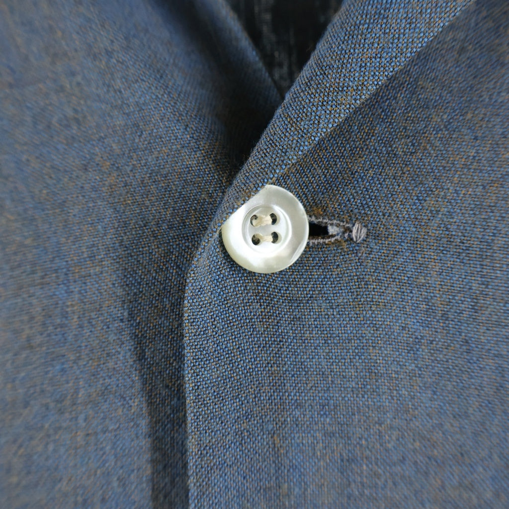 VINTAGE(ヴィンテージ) 60s Rayon Shirt レーヨンシャツ 長袖シャツ 胸ポケット ブルー