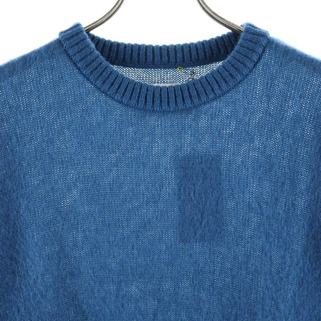 WACKO MARIA(ワコマリア) 22AW MOHAIR CREW NECK SWEATER モヘア クルーネック セーター ニット ブルー 22FW-WMK-KN05