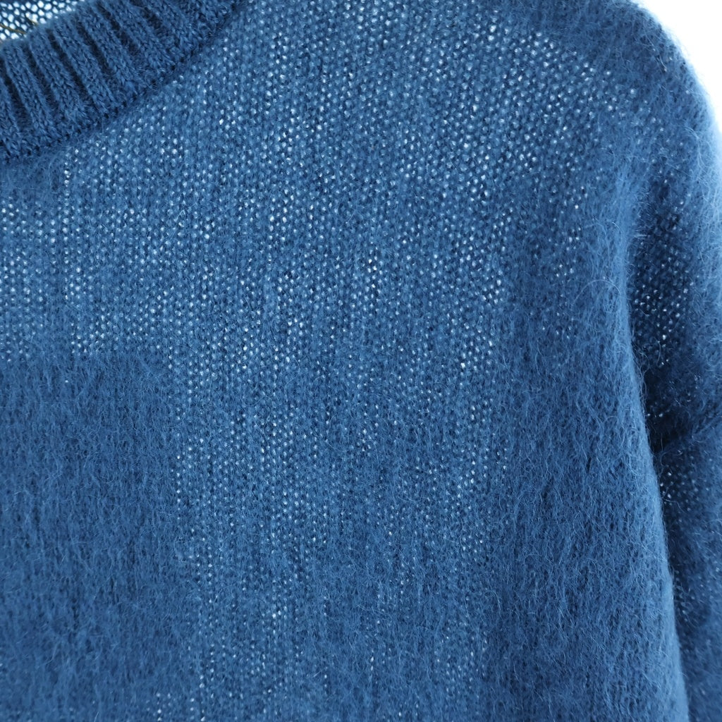WACKO MARIA(ワコマリア) 22AW MOHAIR CREW NECK SWEATER モヘア クルーネック セーター ニット ブルー 22FW-WMK-KN05
